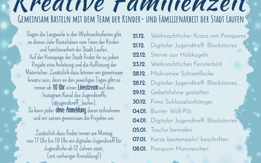 Digitale Ferienaktionen der Stadt Laufen