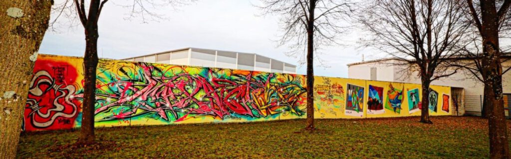 Ergebnis des Graffiti-Workshops in Freilassing